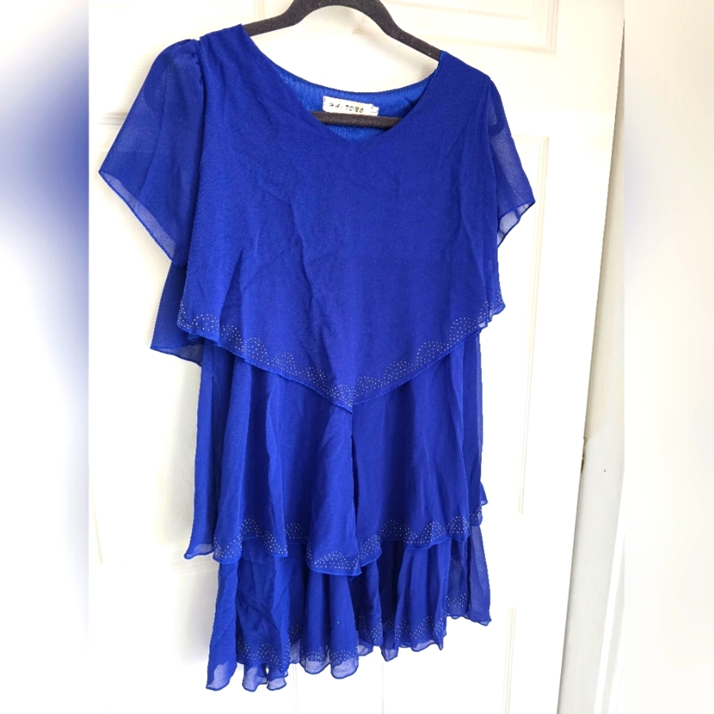 Royal Blue Layers Blouse